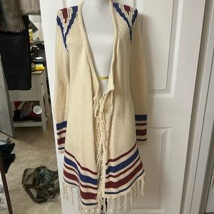 Top shop size 2 cardigan with tassels